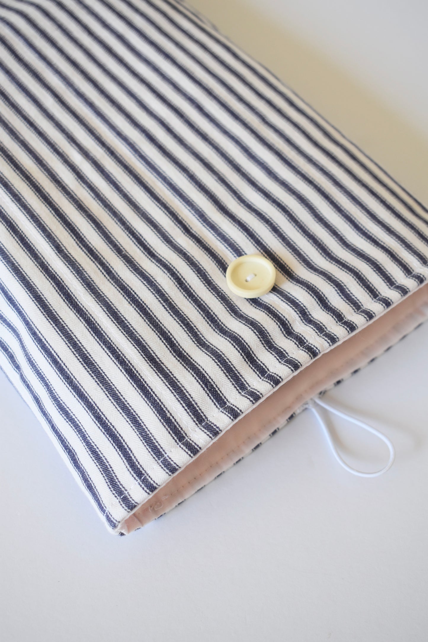Navy Stripe Large Book Sleeve