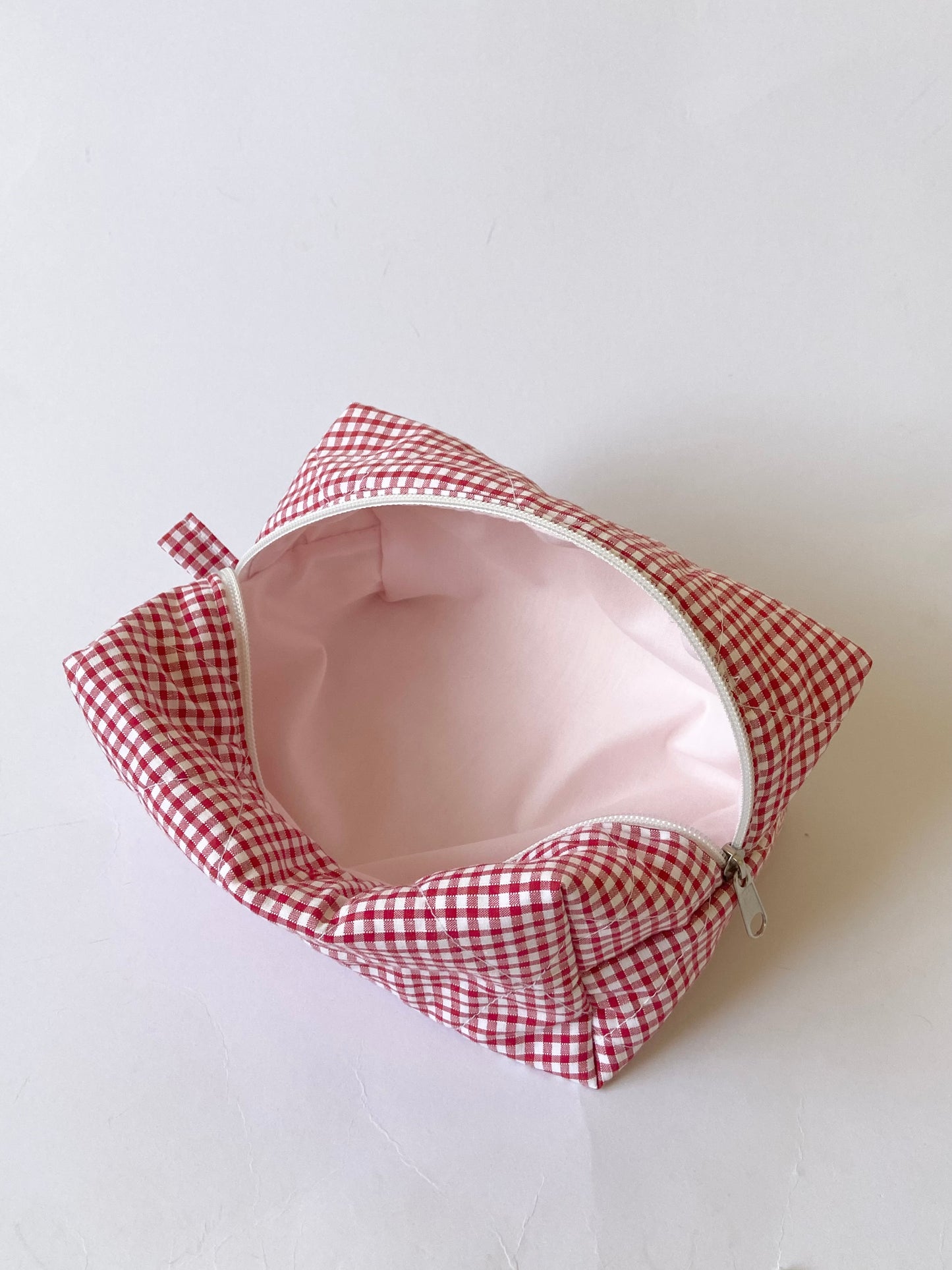 Red Gingham Jumbo Makeup Bag