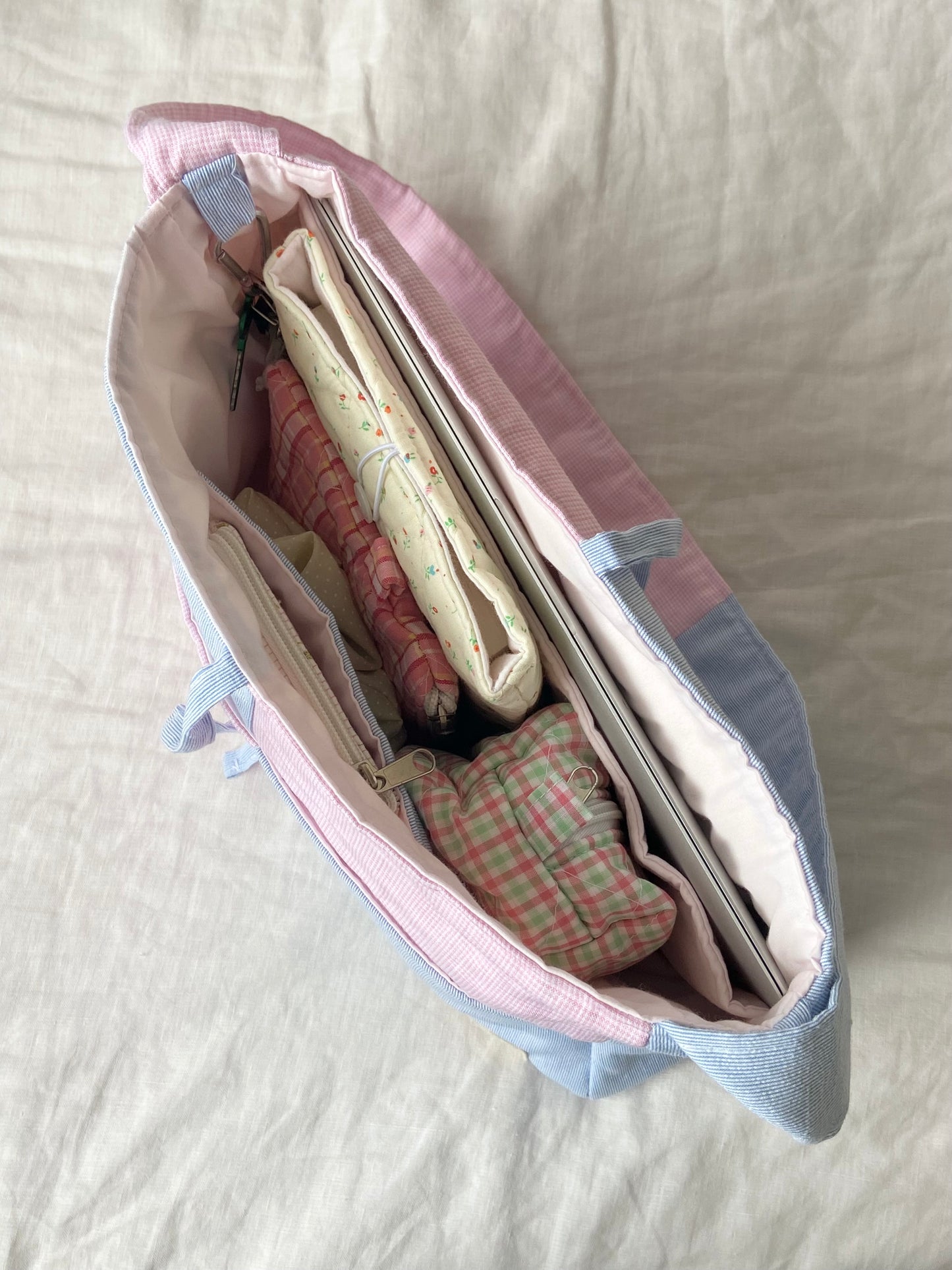 Patchwork Tote Bow Bag