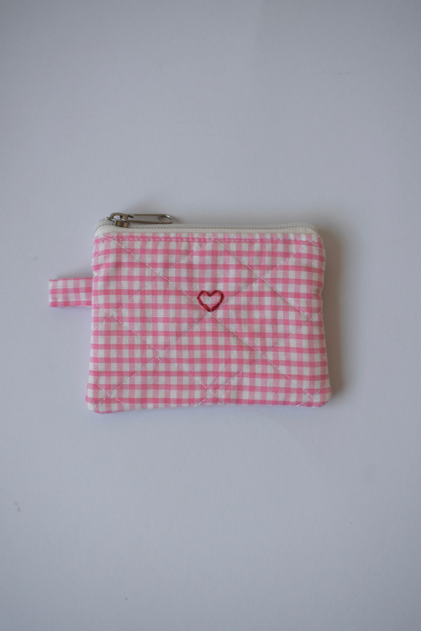 Pink Gingham Mini Pouch