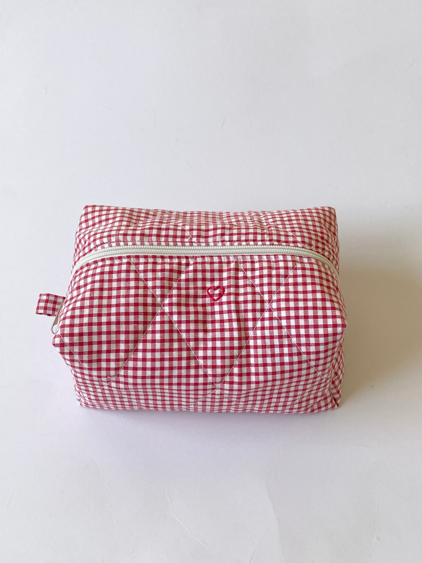 Red Gingham Jumbo Makeup Bag