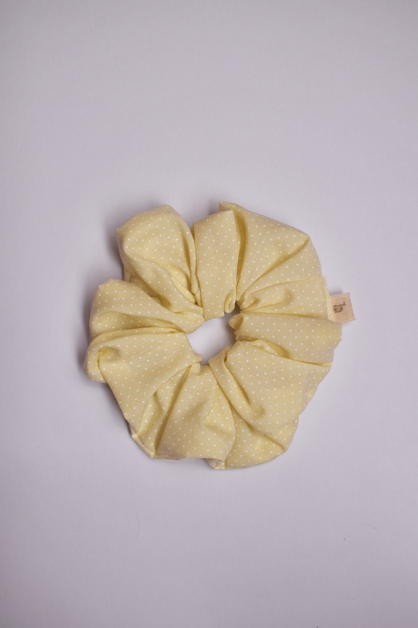 Yellow Polka Dot Scrunchie