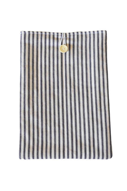 Navy Stripe Large Book Sleeve