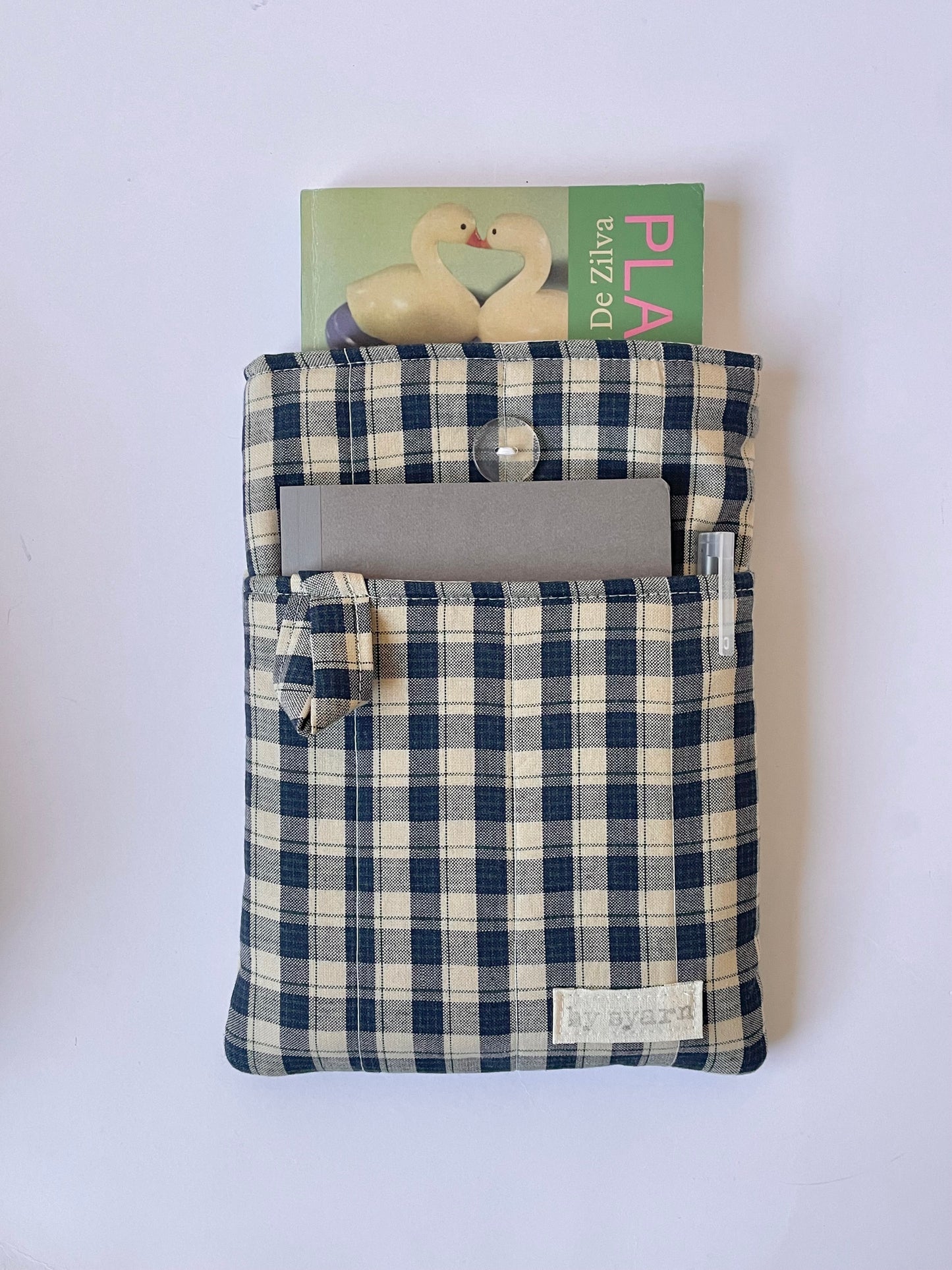 Cottage Blue Book Sleeve with Pocket