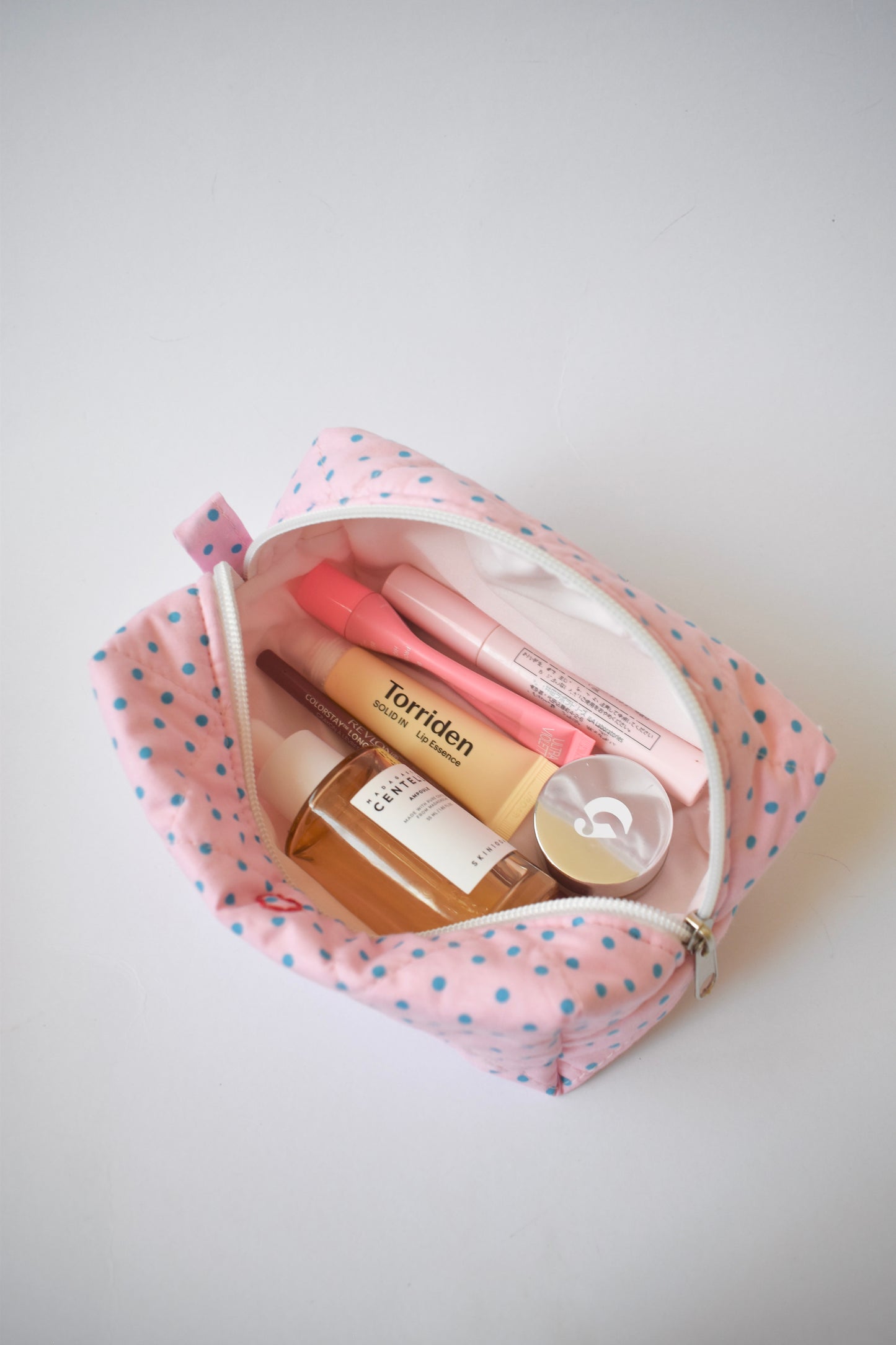 Pink Polka Makeup Bag