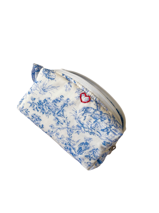 Toile De Jouy Purse Pouch