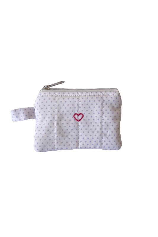 Lilac Polka Dot Mini Pouch