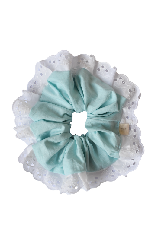 Sky Lace Scrunchie