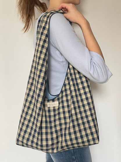 Cottage Blue Slouchy Bag