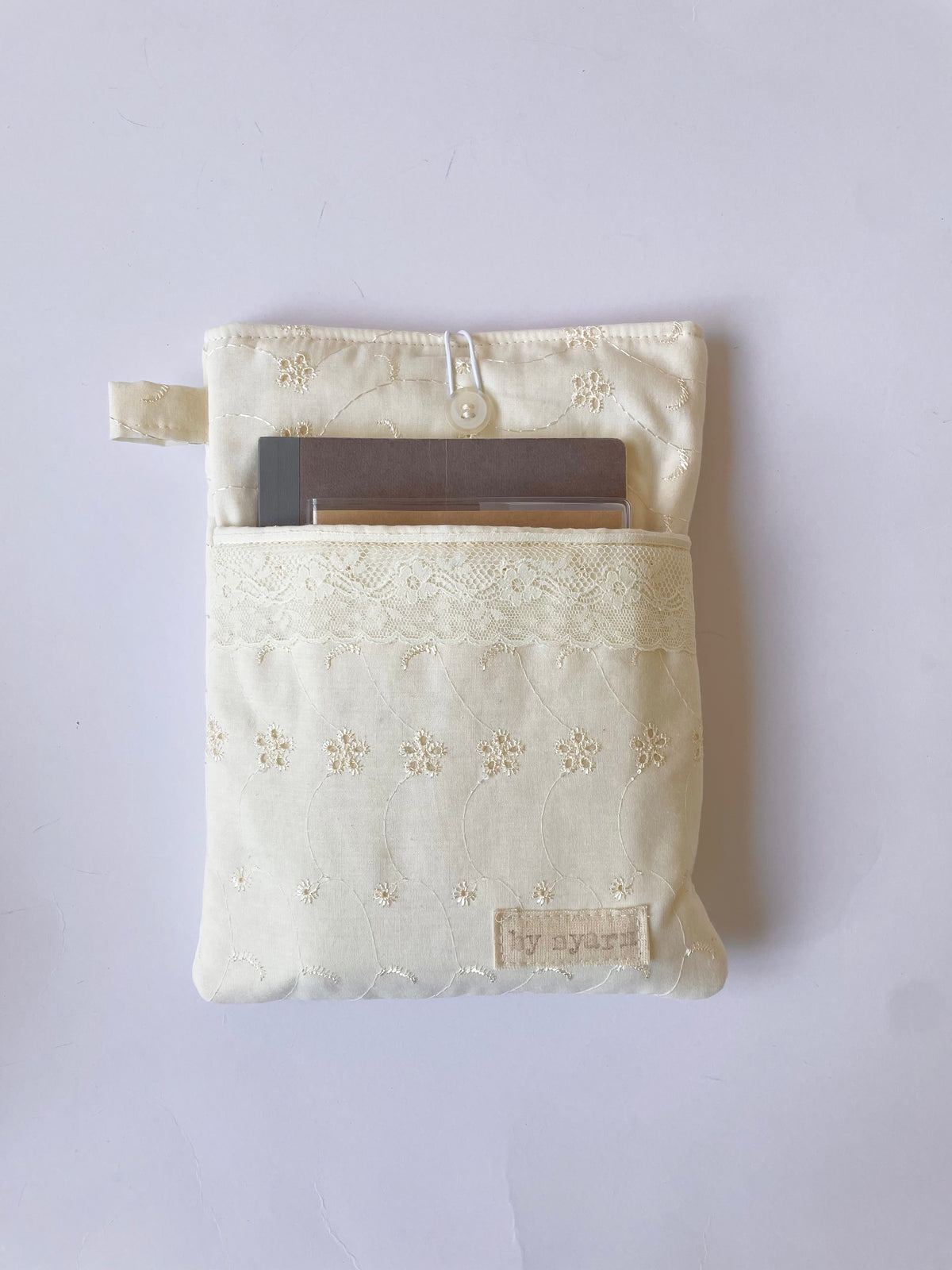 Whipped Cream Book Sleeve with Pocket