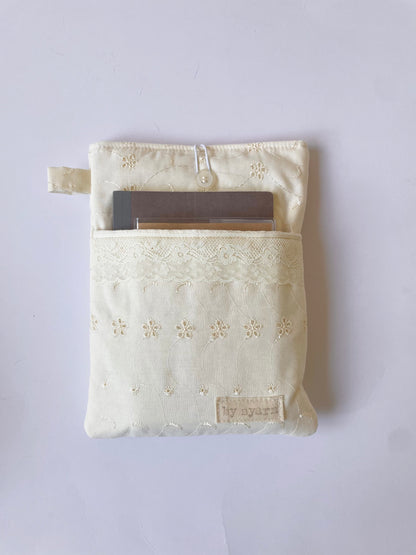 Whipped Cream Book Sleeve with Pocket