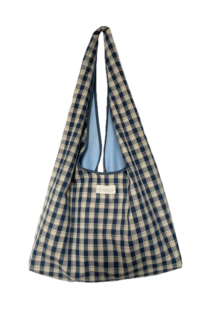 Cottage Blue Slouchy Bag