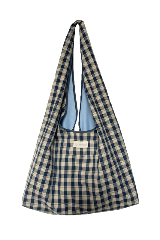 Cottage Blue Slouchy Bag