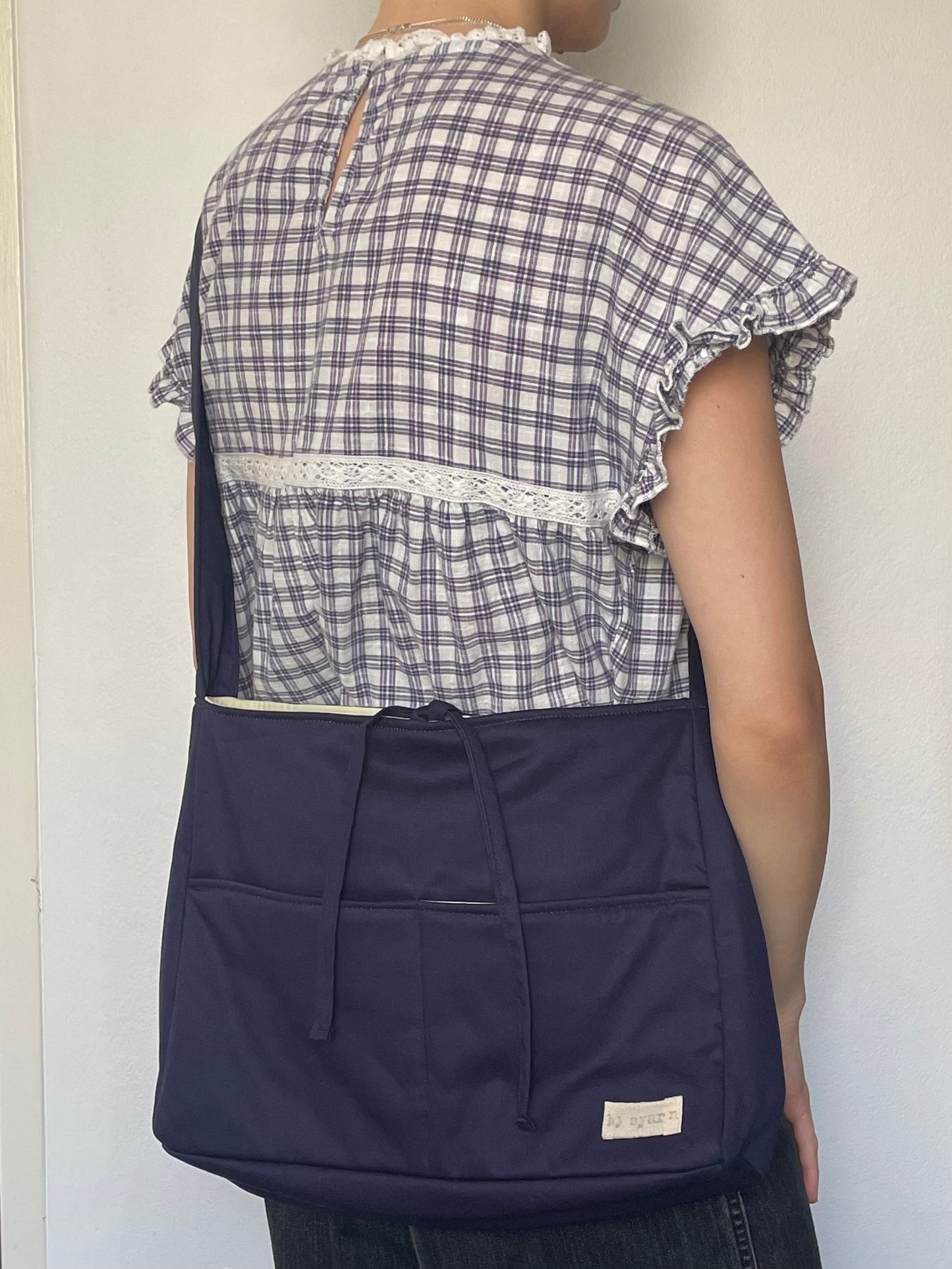 Navy Tote Bow Bag
