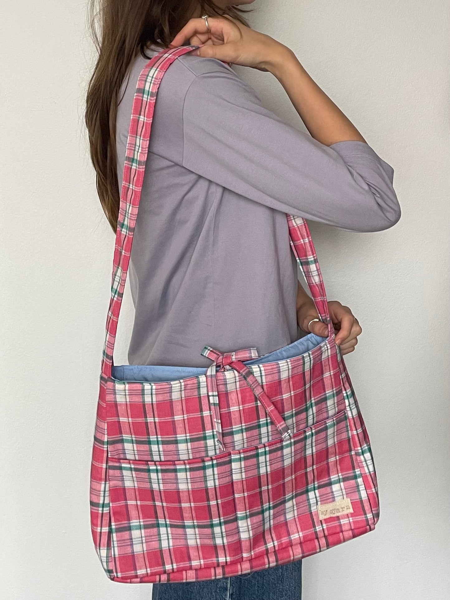 Pink Picnic Tote Bow Bag