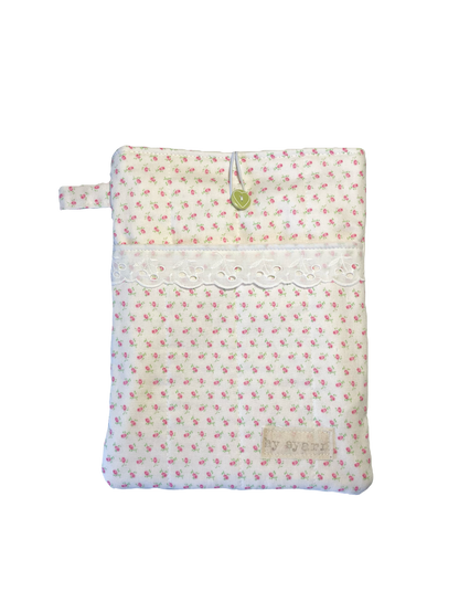 Pink Posy Book Sleeve with Pocket