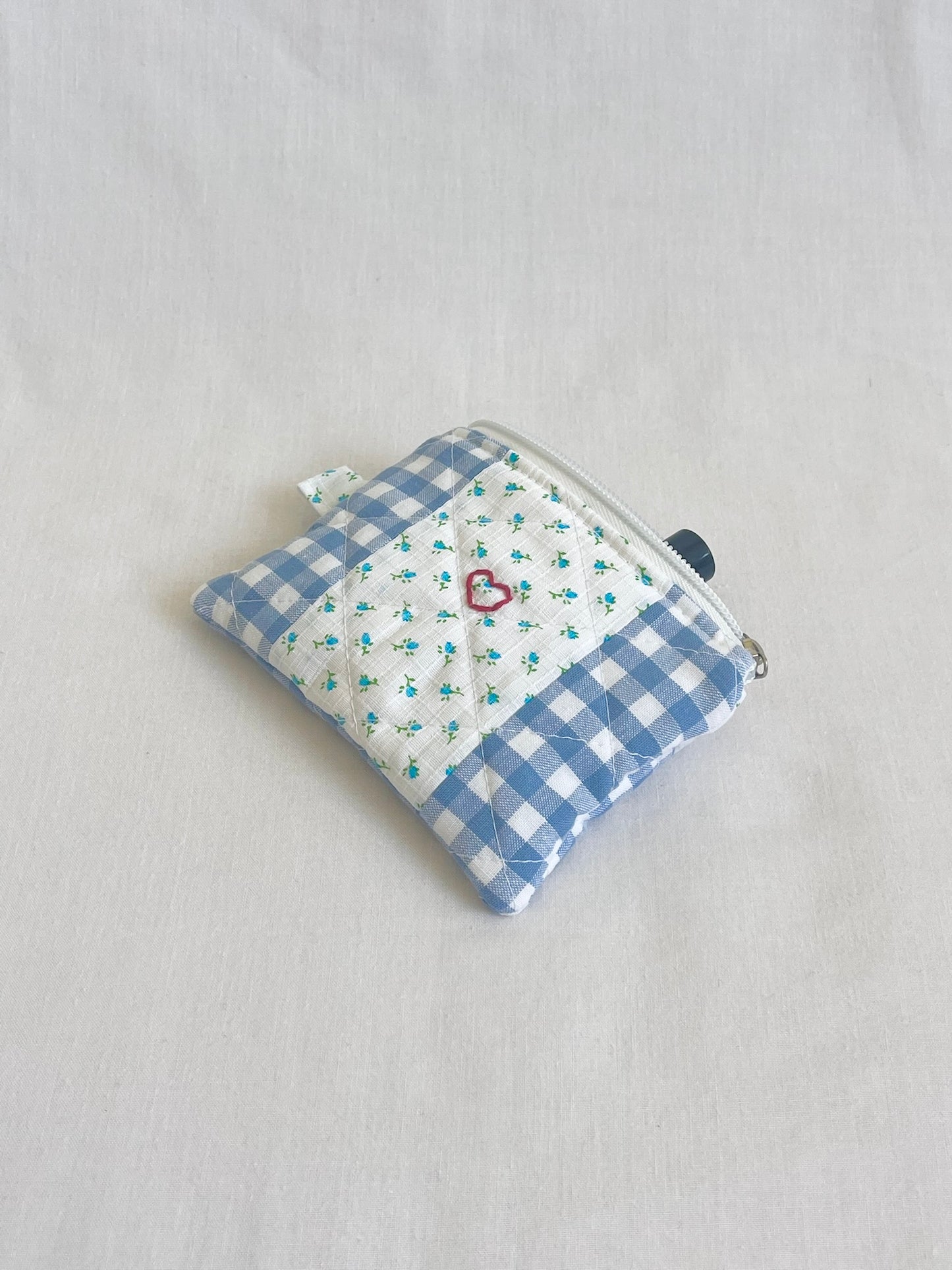 Blue Patchwork Mini Pouch