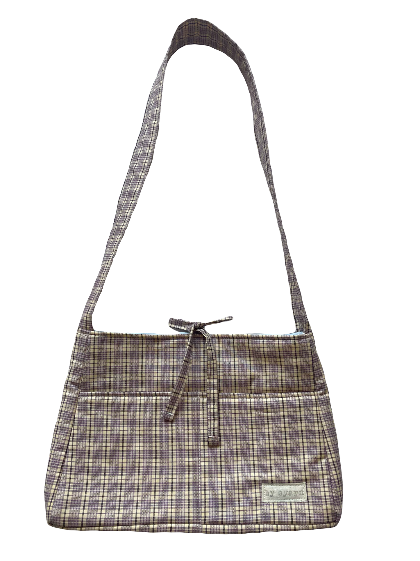Lilac Check Mini Bow Bag