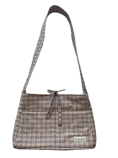Lilac Check Mini Bow Bag