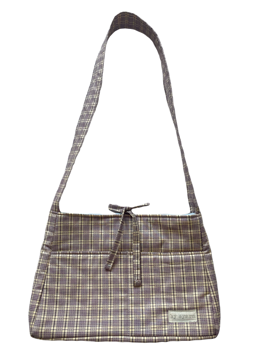 Lilac Check Mini Bow Bag