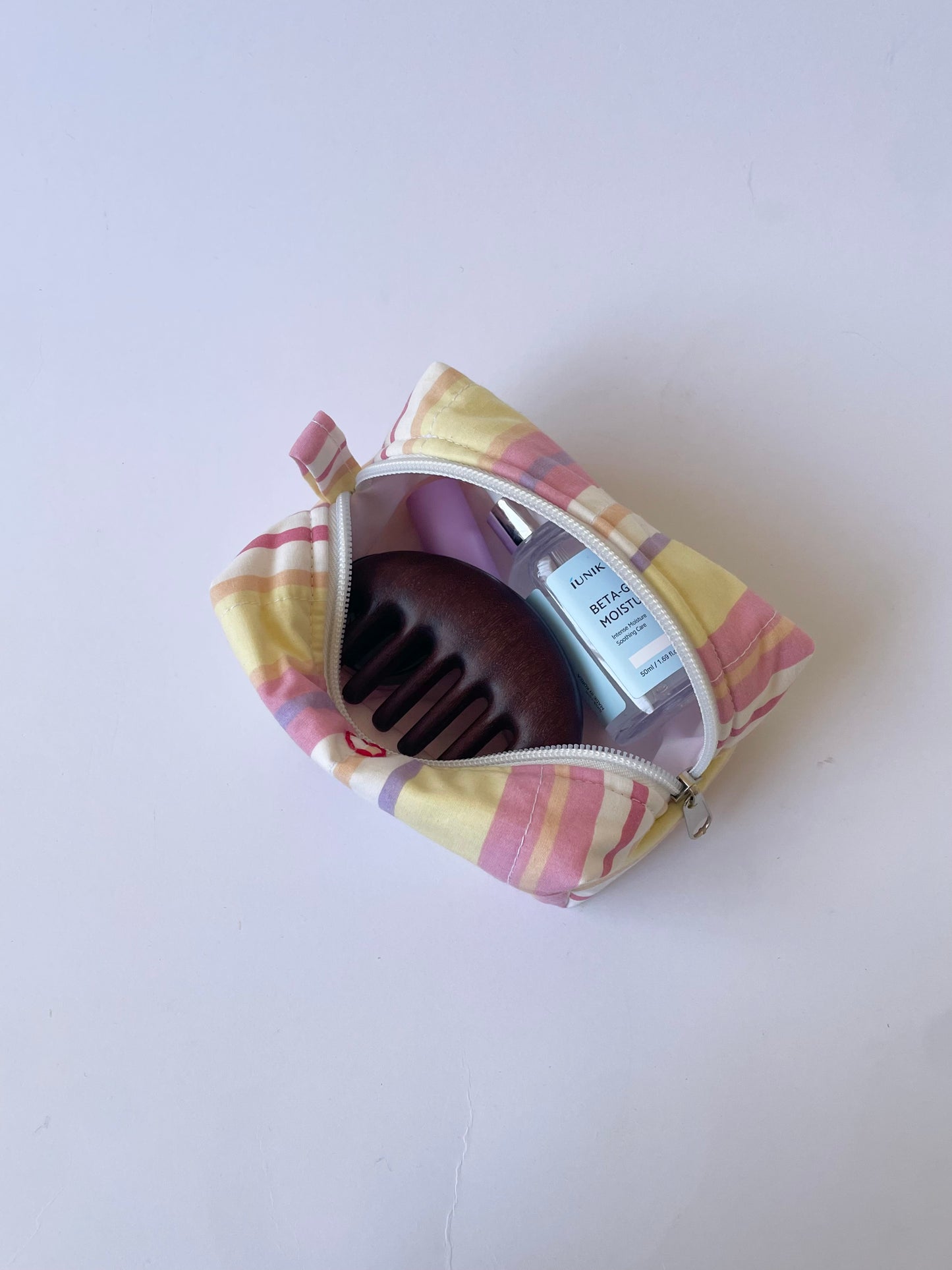 Summer Stripe Mini Makeup Bag