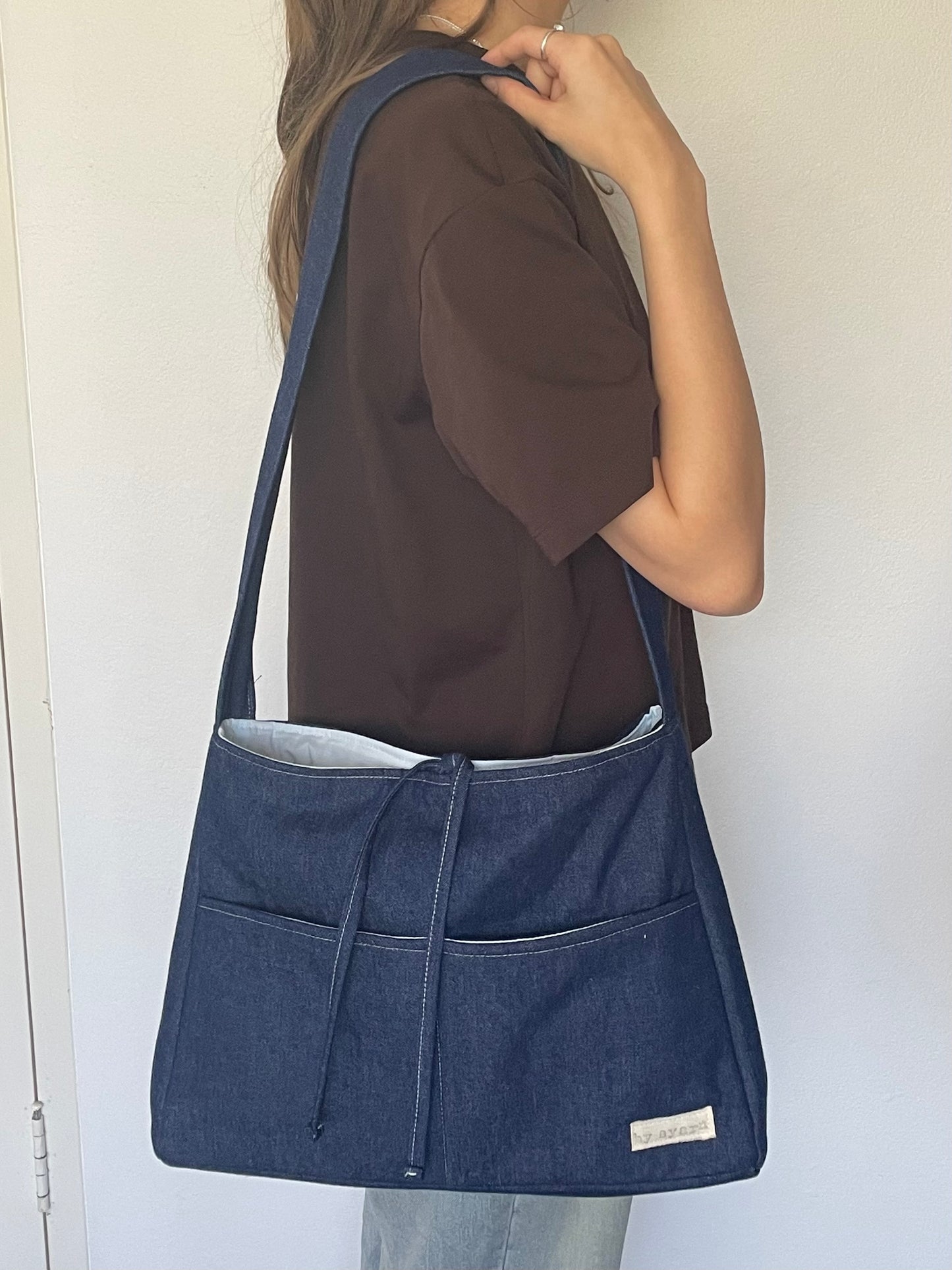 Denim Tote Bow Bag