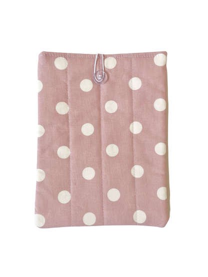 Pink Polka Dot Book Sleeve