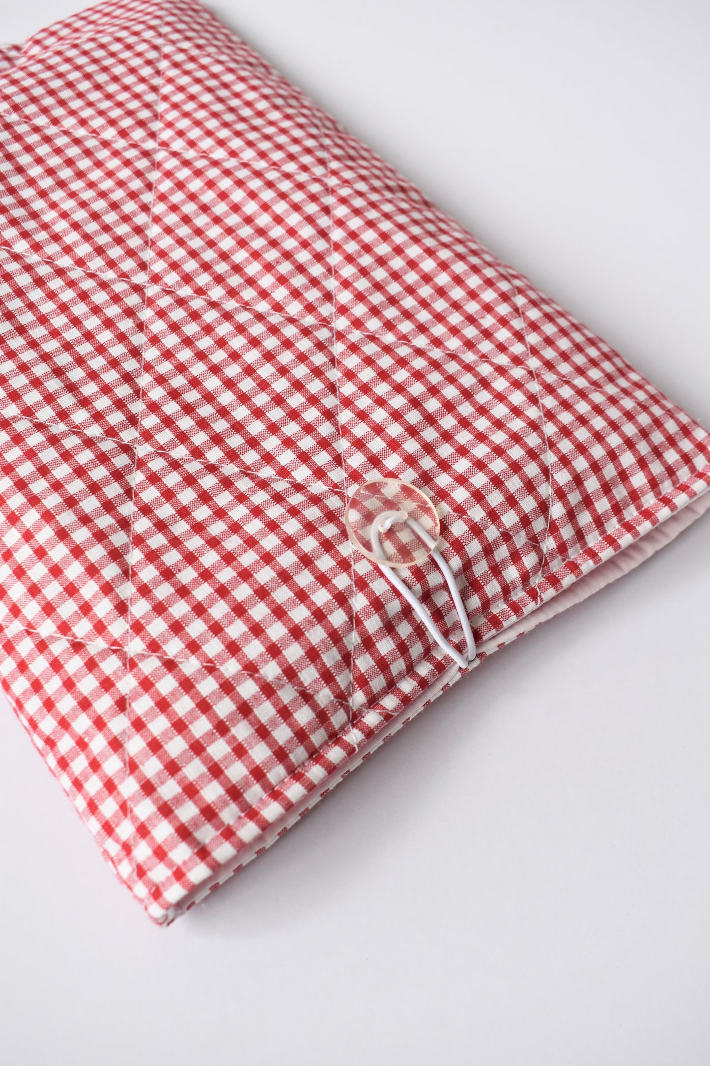 Red Gingham Large Book Sleeve