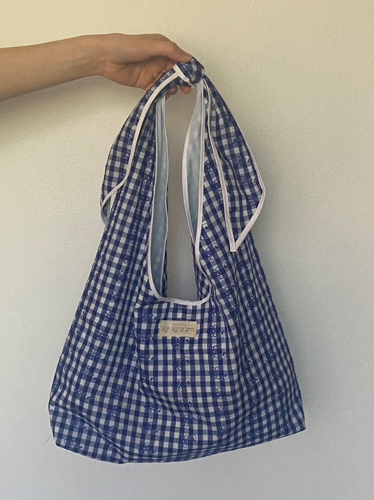 Blue Picnic Slouchy Bag