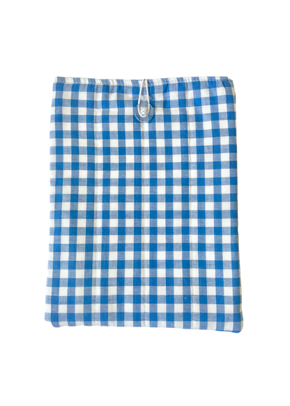 Blue Gingham Book Sleeve 2
