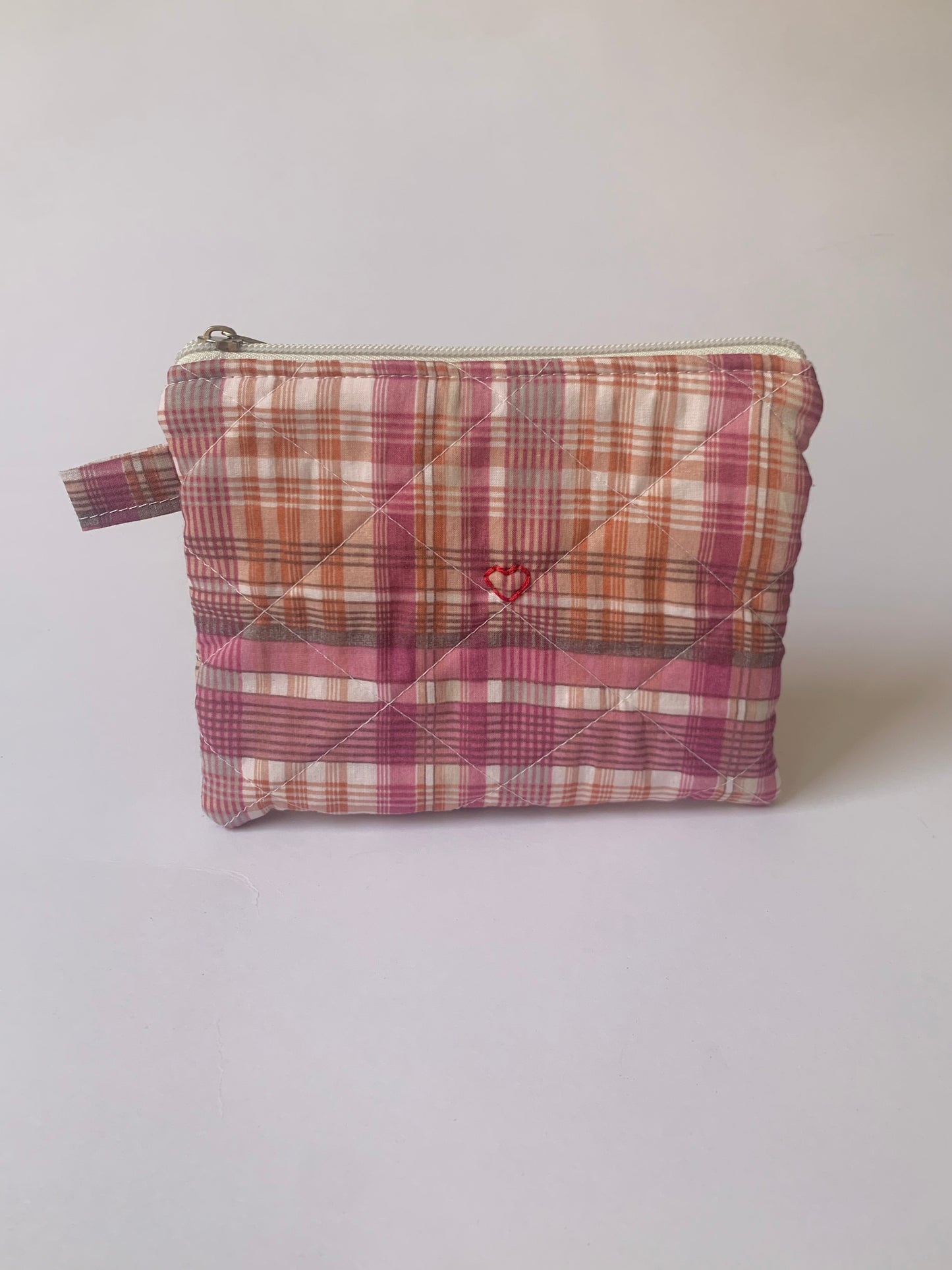 Pink Plaid Carry Pouch