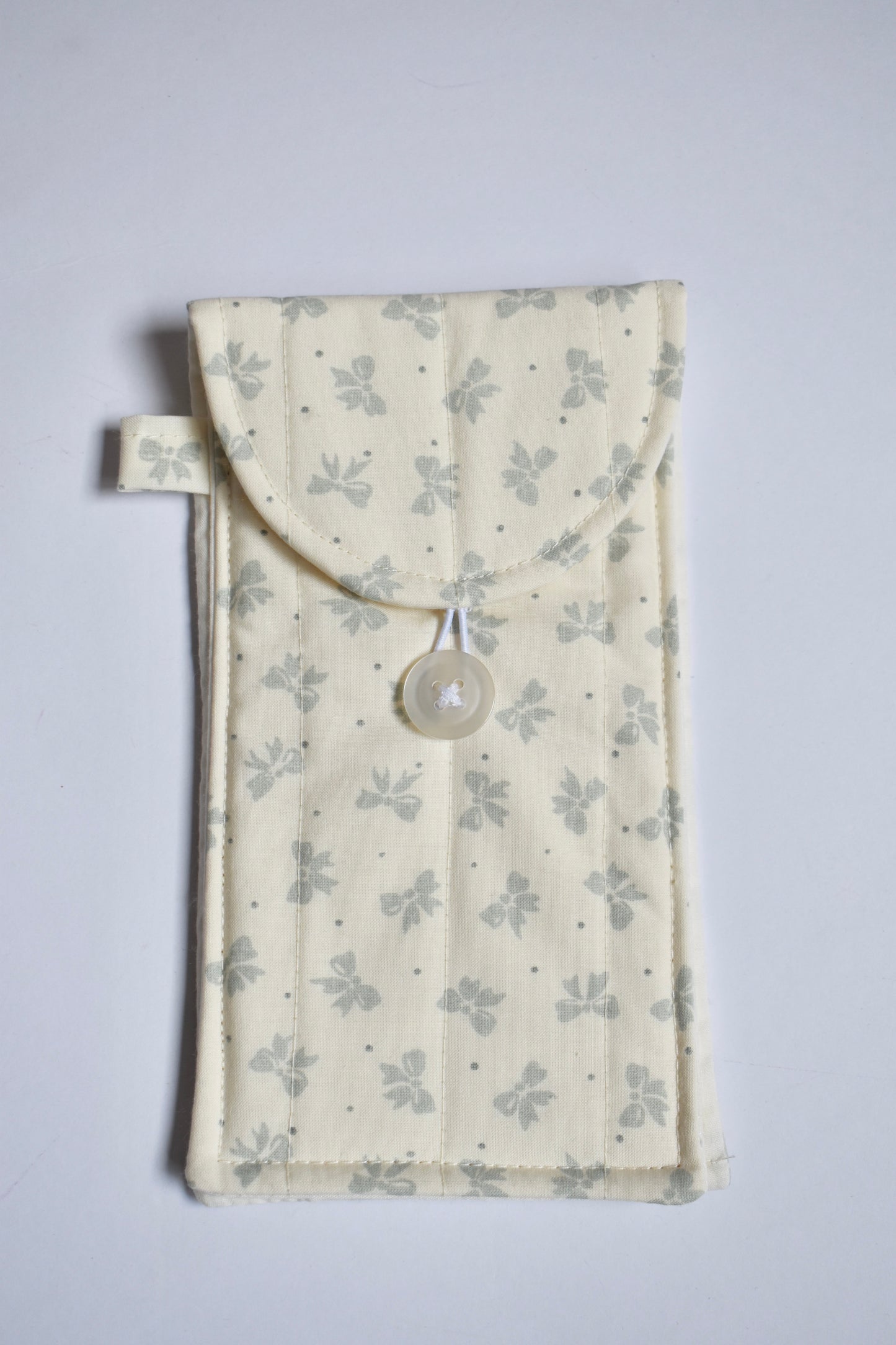 Blue Bow Glasses Pouch