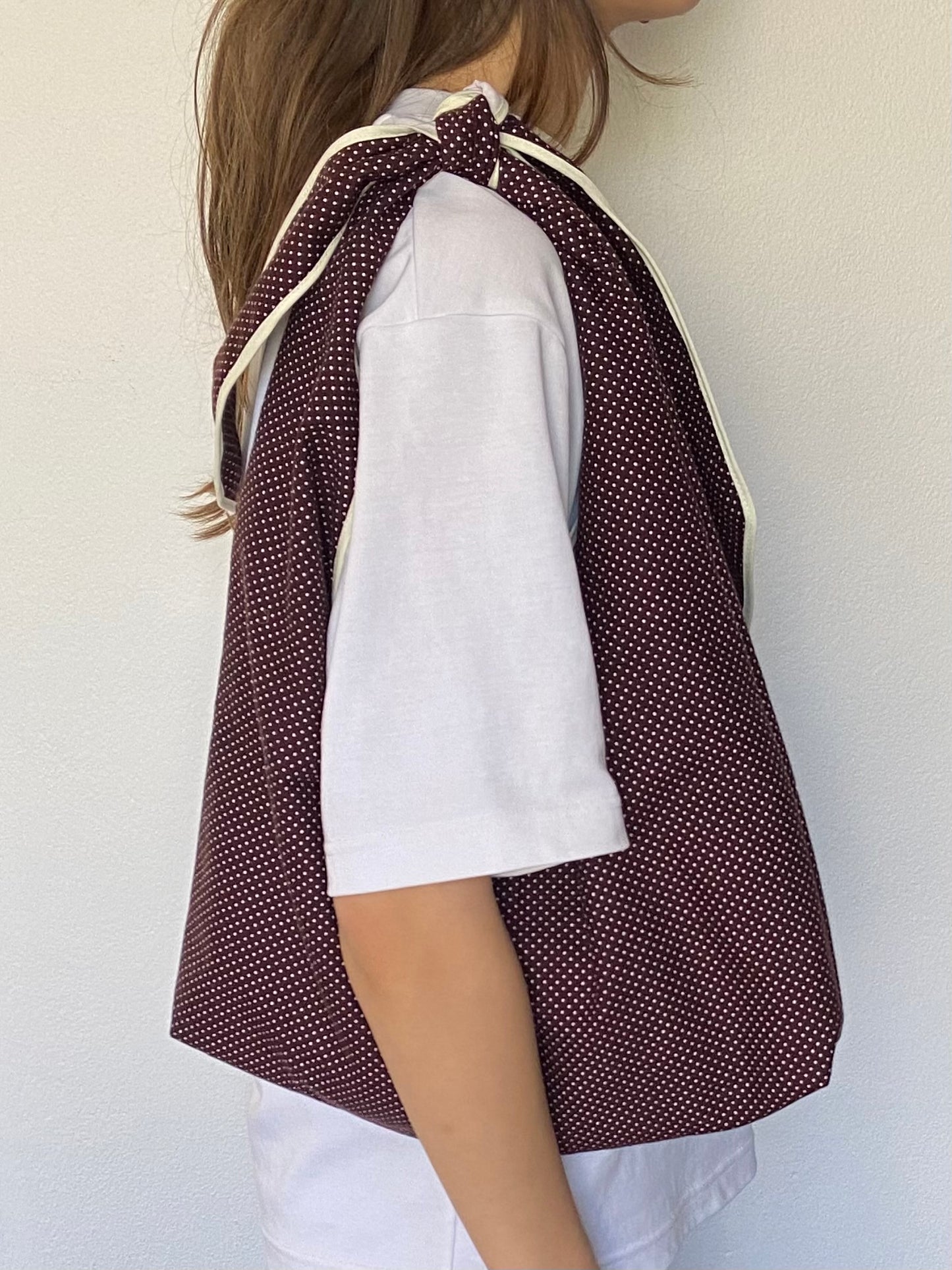 Brown Polka Dot Slouchy Bag