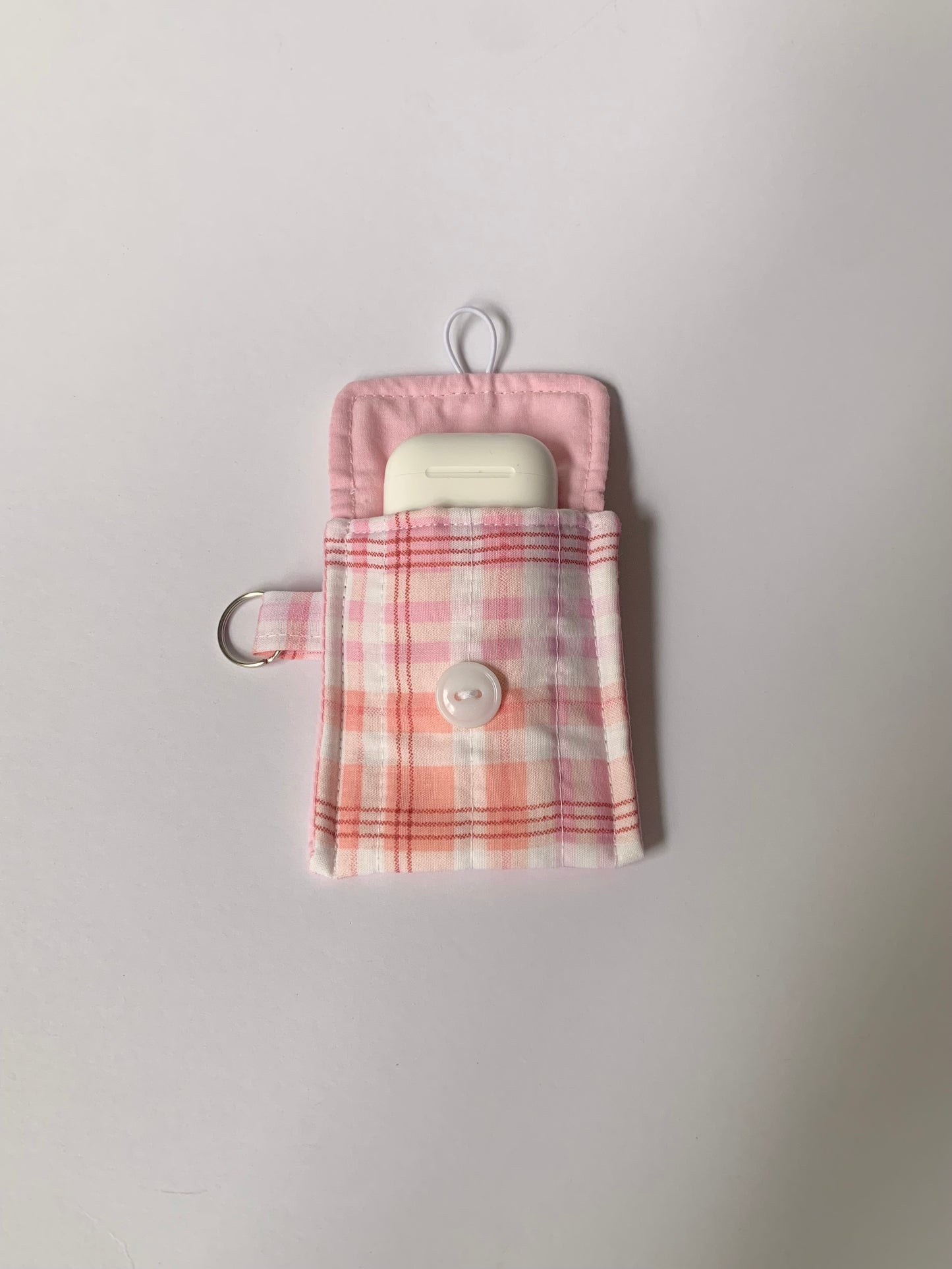 Pink Check AirPods Case