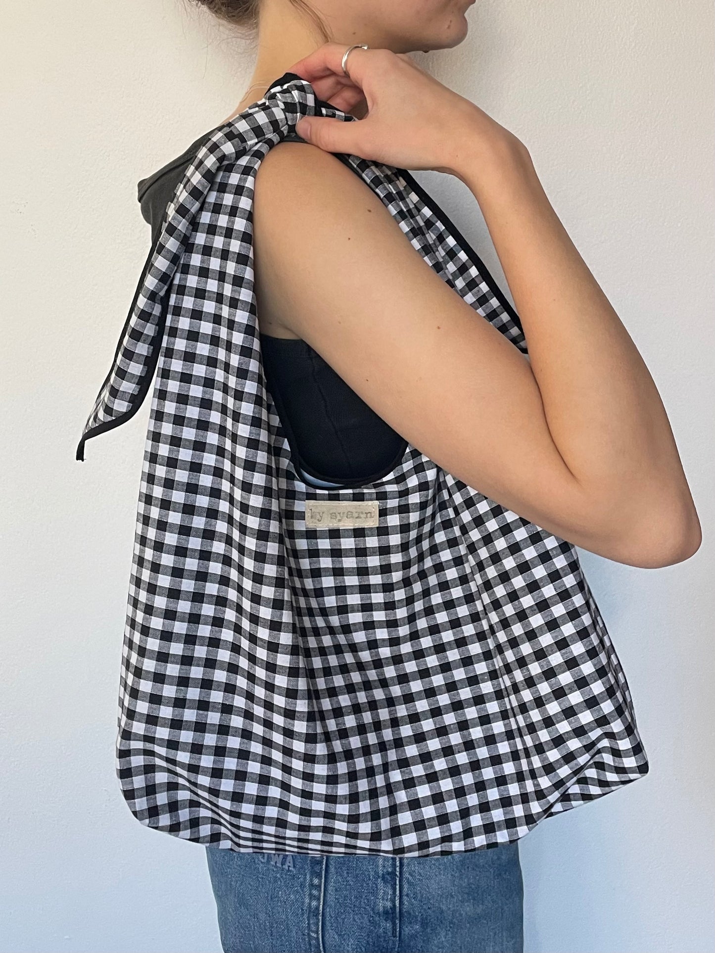 Gingham Slouchy Bag