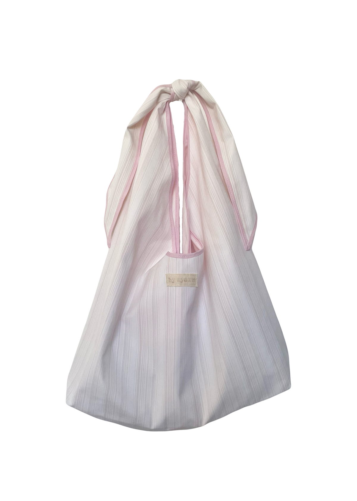 Pink Striped Slouchy Bag