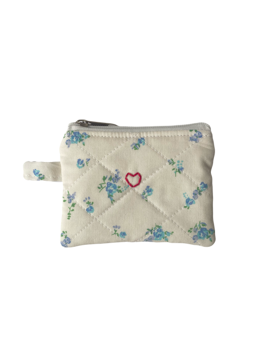 Blue Floral Mini Pouch