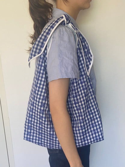Blue Picnic Slouchy Bag