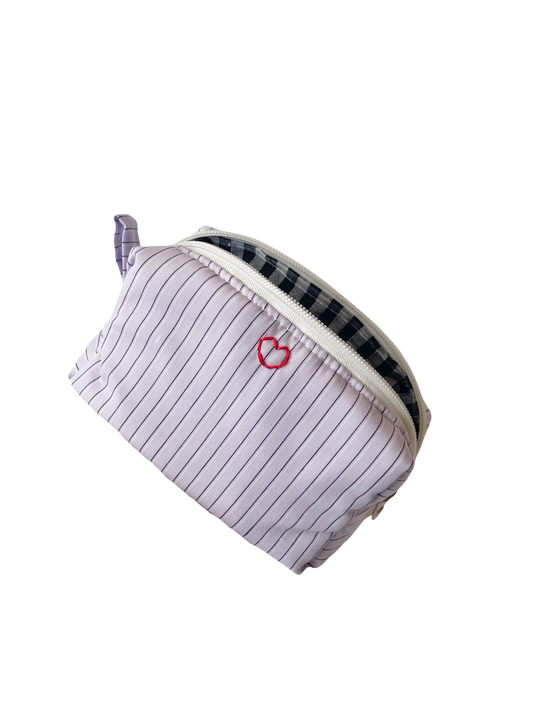 Lilac Stripe Purse Pouch