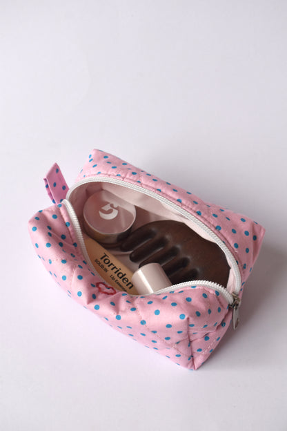 Pink Polka Mini Makeup Bag