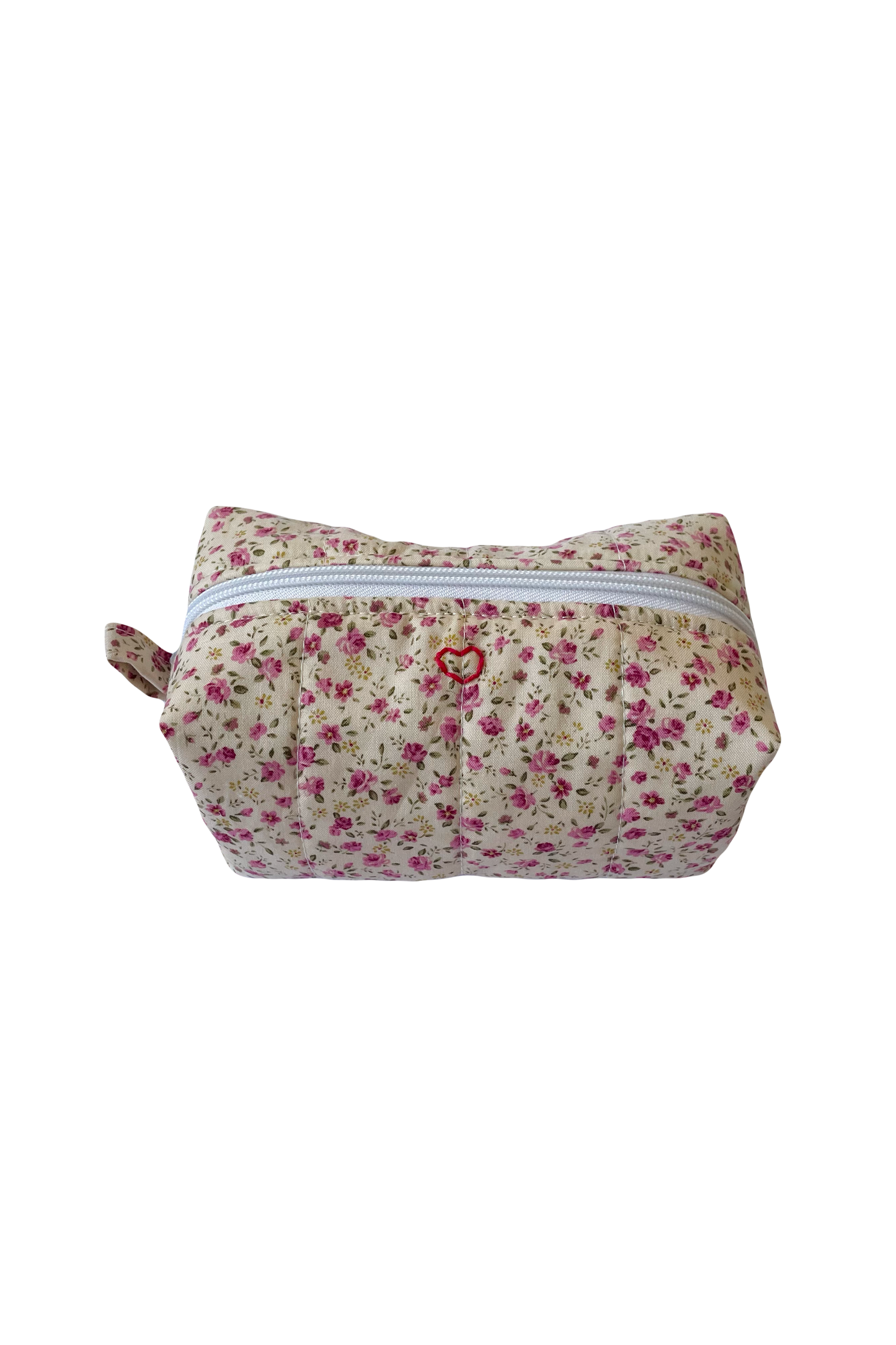 Pink Floral Makeup Bag