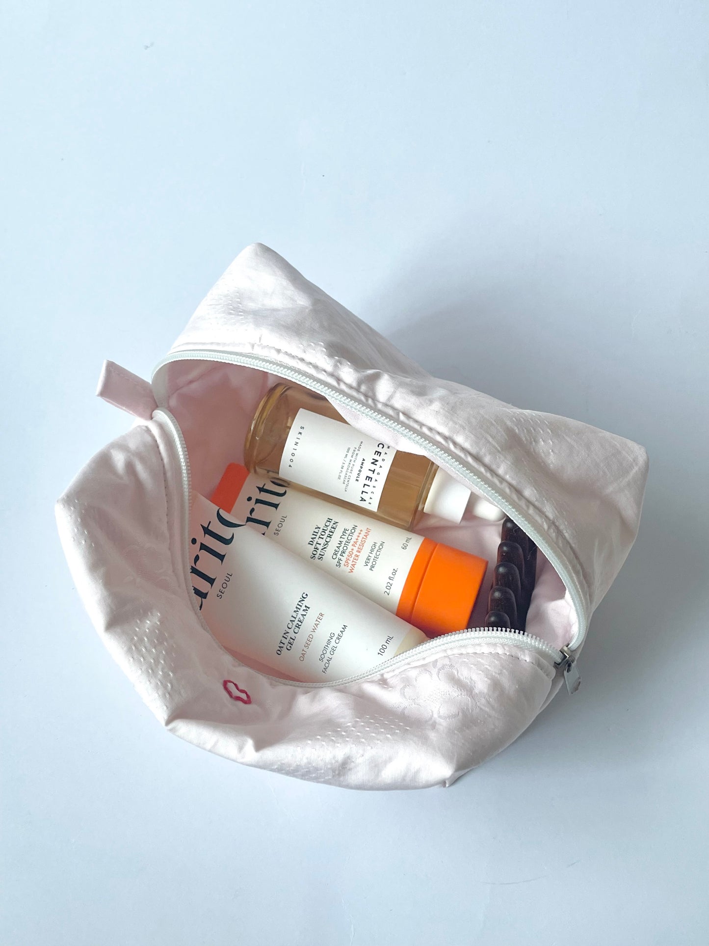 Pink Clover Jumbo Makeup Bag