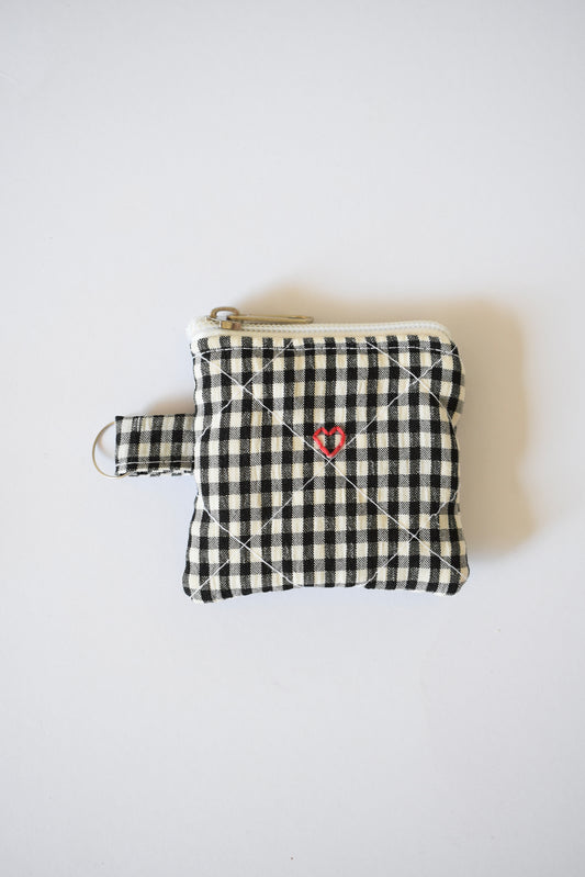 Gingham Flat Bag Charm