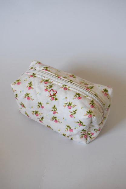 Vintage Floral Makeup Bag