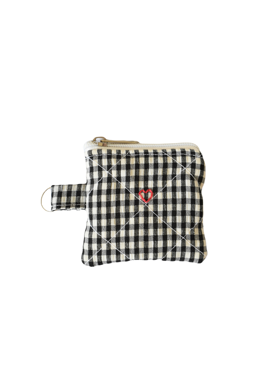 Gingham Flat Bag Charm