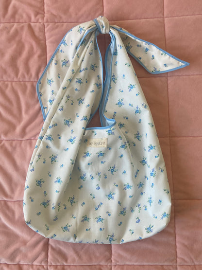 Blue Floral Slouchy Bag