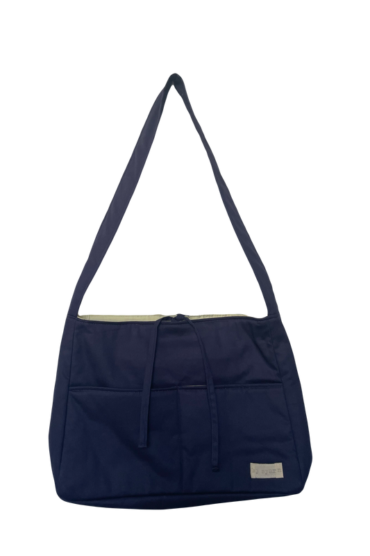 Navy Tote Bow Bag