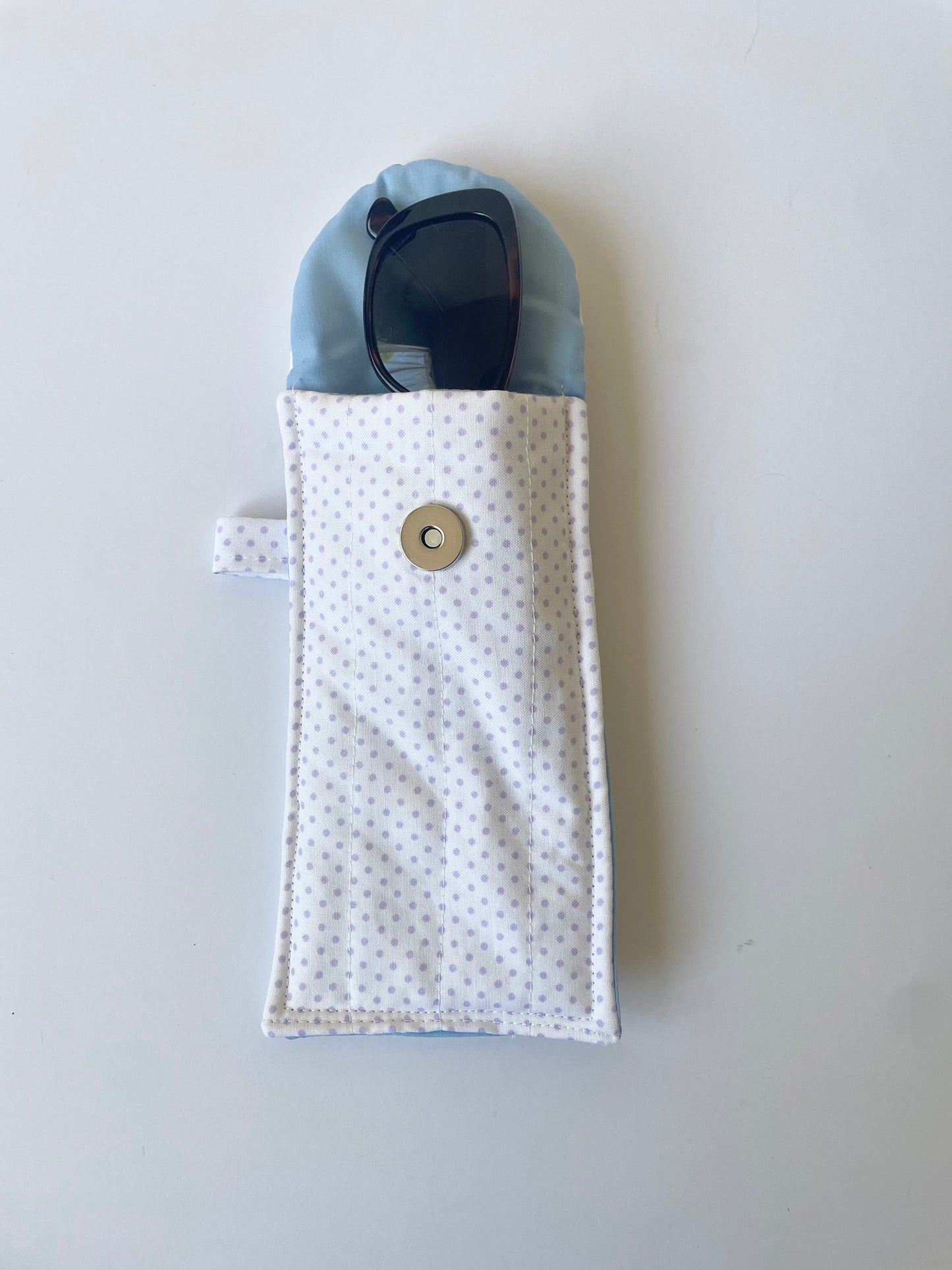 Lilac Polka Dot Glasses Pouch