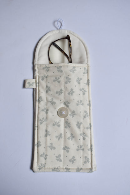 Blue Bow Glasses Pouch