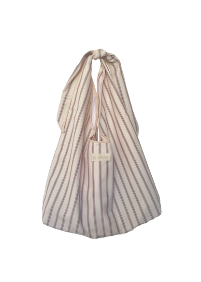 Mulberry Stripe Slouchy Bag